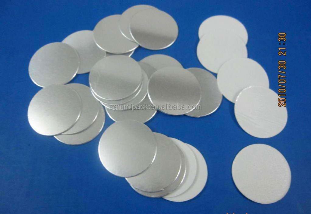 Forro de selagem por indução de alumínio para vidro, PET 70mm, filme plástico de papel de cera de folha de alumínio