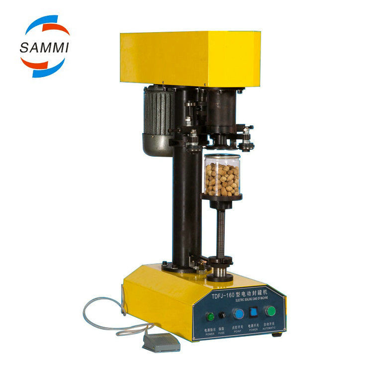 100% Garantia Tdfj-160 Máquina de Selagem de Garrafas PET / Máquina de Fechamento de Latas / Seladora de Latas para Latas de Metal