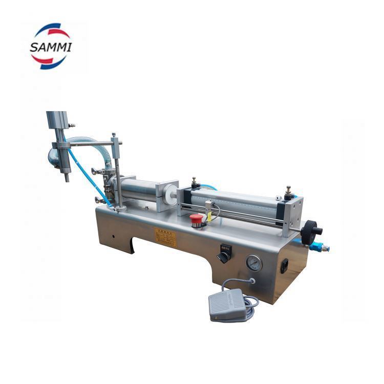 Nova Máquina Pneumática de Enchimento de Líquidos e Produtos Químicos Semi-Automática com Pistão Volumétrico para Água, Óleo e Bebidas Usada