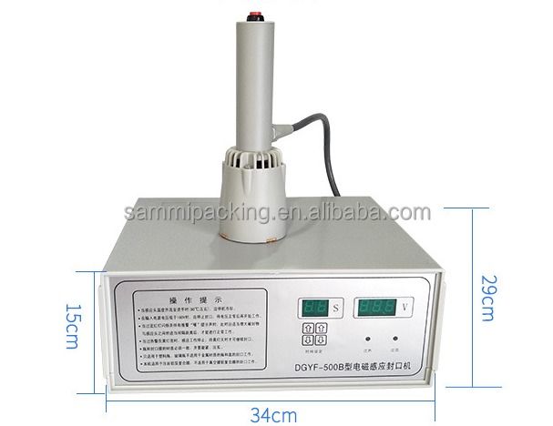 Máquina de selagem por indução portátil DGYF-500B 100% nova para selar garrafas com tampa de folha de alumínio para bico