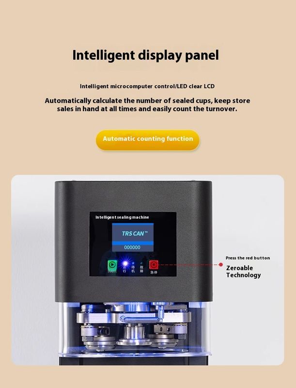 Seladora de Latas PET Semiautomática - Máquina de Selagem de Latas de Alimentos, Cerveja e Chá de Bolhas com Alta Eficiência e Vedação de Precisão