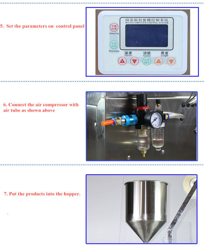Máquina Automática de Embalagem para Sachês de Líquidos Pequenos de 10-100ml para Molho, Pasta, Ketchup, Mel, Iogurte, Shampoo, com Agitador