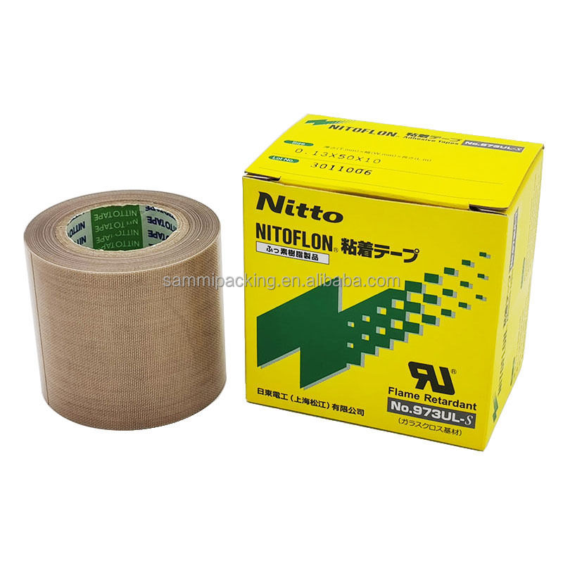 Fluoroplástico de fibra saturada de vidro tecido elétrico Nitto Denko Nitoflon 973UL-S fita adesiva PTFE