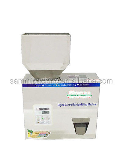 Máquina de enchimento de 5-500g Granulado Máquina de embalagem de partículas de folhas de chá Embutidor de pó Máquina de armazenamento de rack Máquina de pesagem de ervas de arroz Nozes de gergelim