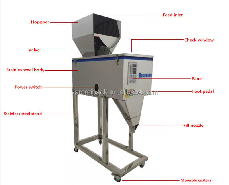 Máquina de Pesagem e Enchimento FZ-999 com Preço Barato por Atacado e Banco para os Pés, Fácil de Operar