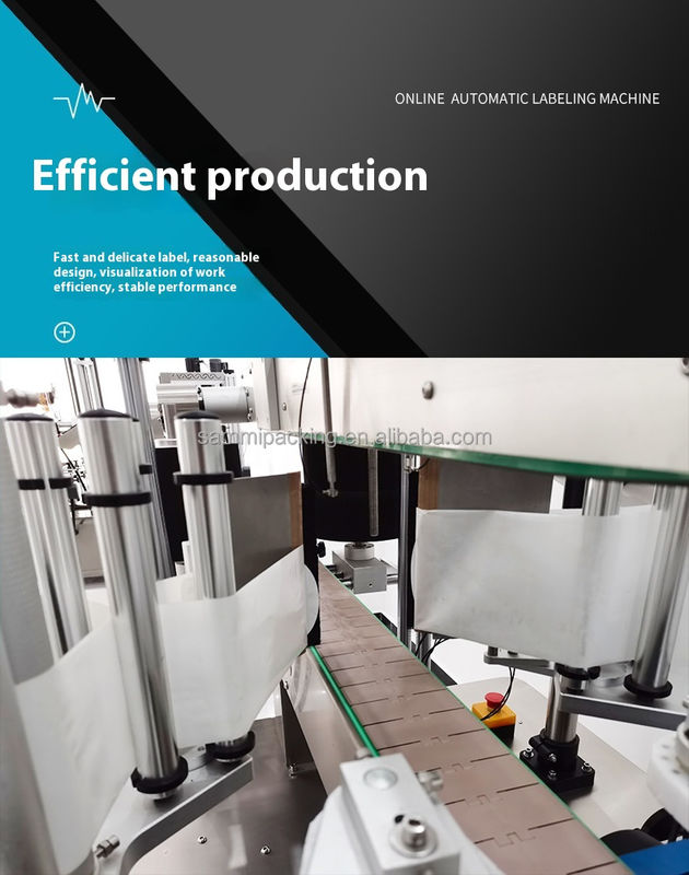 Máquina de rotulagem de adesivos de dupla face de alta qualidade Aplicador de etiquetas de papel preciso para garrafas de vinho cosmético Frente e traseiro 2 lados