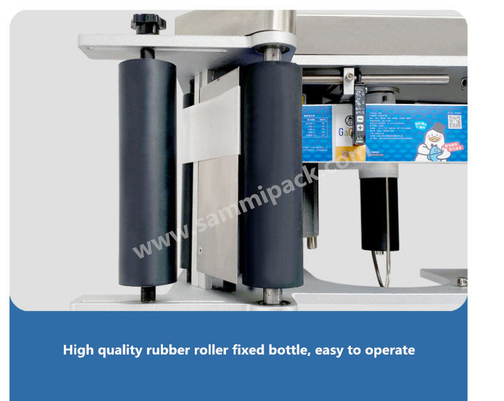 MT-50 Etiquetador semiautomático de garrafas redondas, máquina de rotulagem para latas e garrafas de bebidas