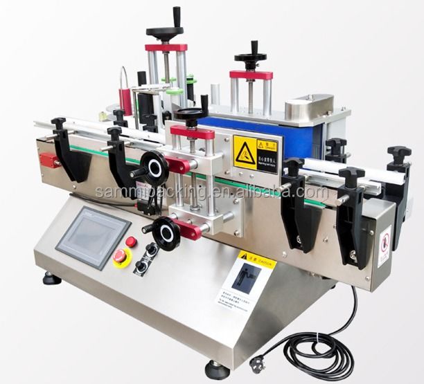 Máquina de Rotulagem Automática de Alta Velocidade com Preço Barato e Transportador, Rotuladora de Garrafas SMTBJ-50 com CE