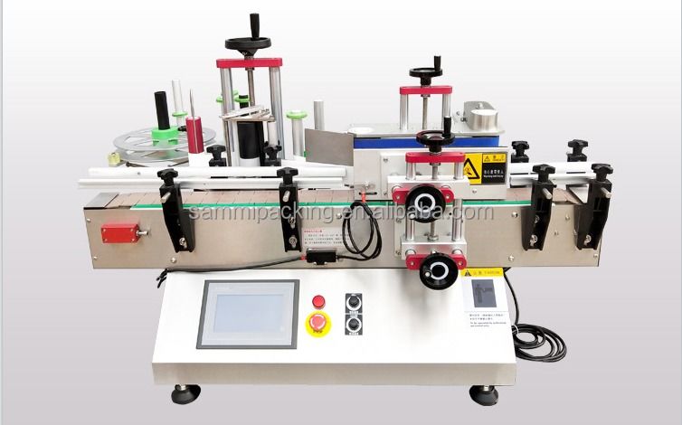 Máquina de Rotulagem Automática de Alta Velocidade com Preço Barato e Transportador, Rotuladora de Garrafas SMTBJ-50 com CE