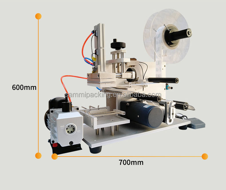 Máquina de Etiquetagem Profissional de Baixo Custo para Pequenas Empresas - Rotuladora Semiautomática para Frascos Quadrados e Superfícies Planas