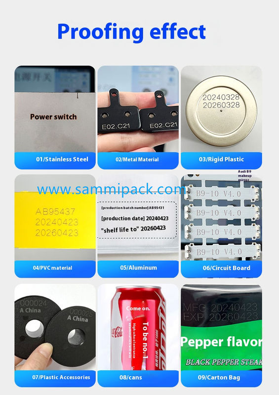 Gravador a laser de fibra de baixa manutenção para peças metálicas