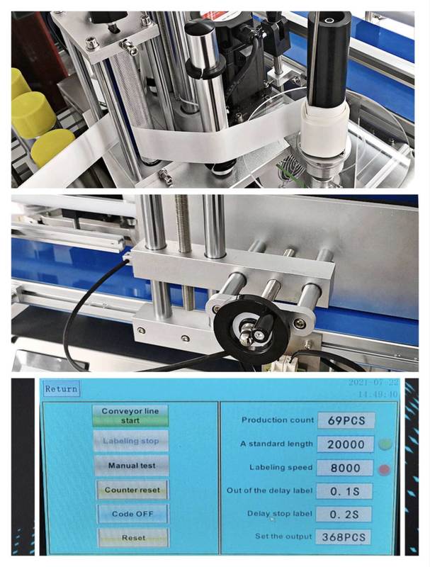 Aplicador de etiquetas de escritório de alta velocidade Máquina de distribuição de adesivos autoaderentes para embalagens de cosméticos de água redonda