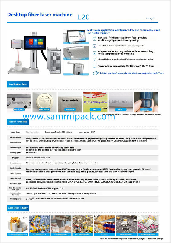Máquina de Marcação a Laser de Fibra Mini Portátil para Metal 20W 30W Gravação Profunda a Laser