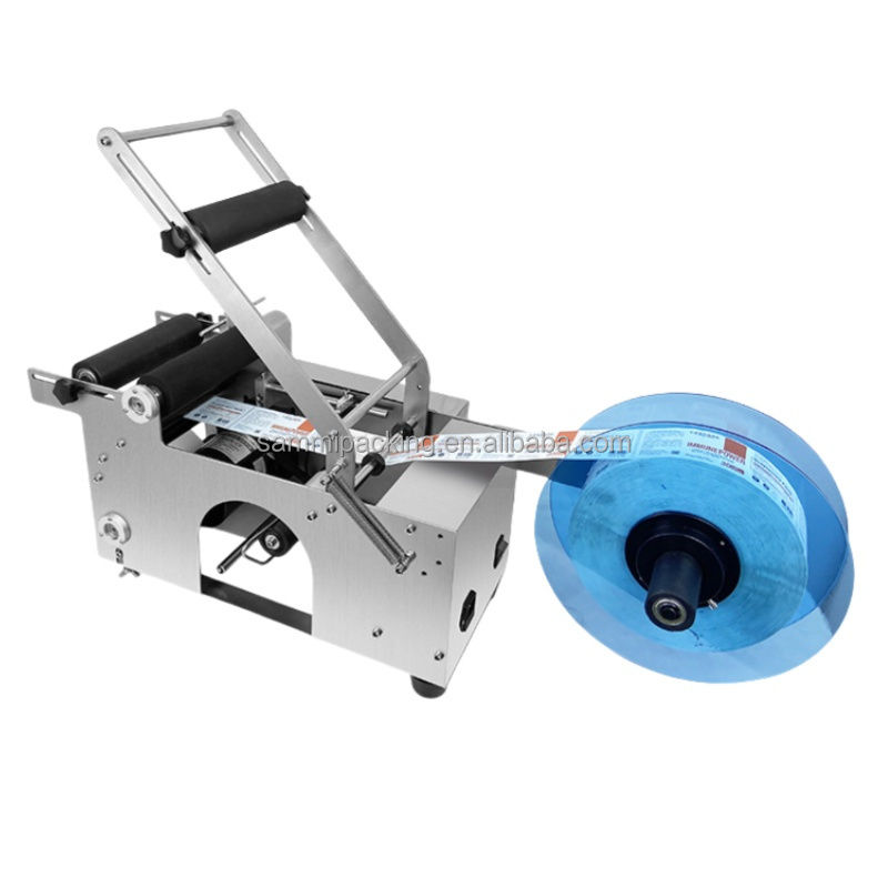 Boa venda MT-50 Vidro e plástico garrafa redonda manual adesivo autocolante máquina de rotulagem