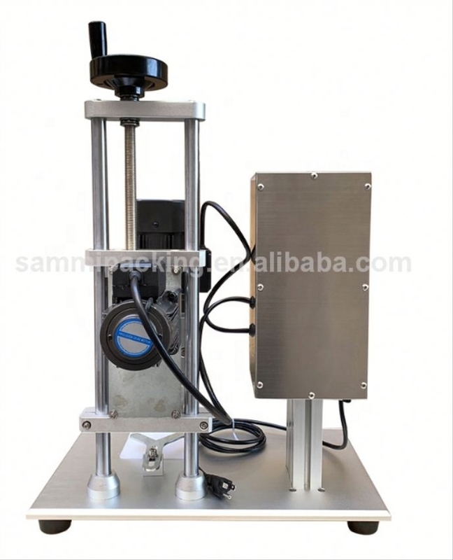 Máquina de Selagem de Frascos Cosméticos Semiautomática, Máquina Manual de Rosquear Tampas para Tampas de Plástico