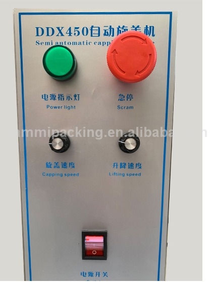 Máquina de Selagem de Frascos Cosméticos Semiautomática, Máquina Manual de Rosquear Tampas para Tampas de Plástico