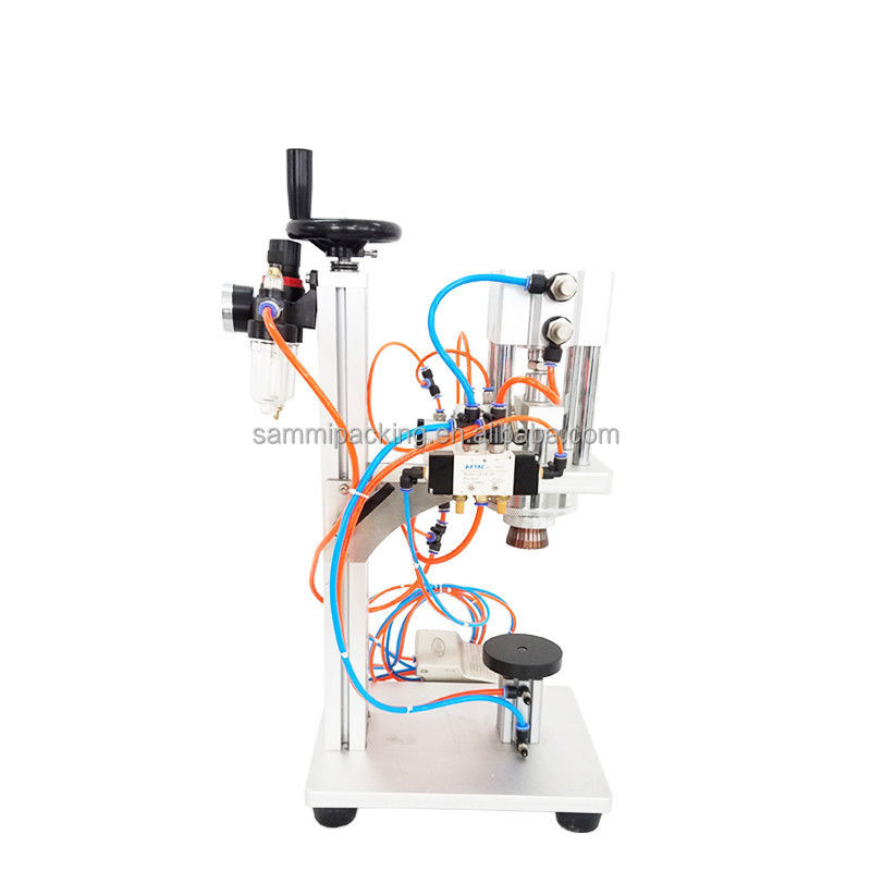 Preço barato Manual Pnuemaitc Máquina de revestimento de perfumes de aço inoxidável Máquina de prensagem de tampas de perfumes