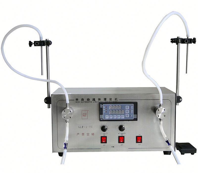 Máquina de Enchimento de Azeite GLF-I-II Bomba de Engrenagem, Enchedora de Líquidos de Duas Cabeças, Enchedora de Óleo (3-3000ml)