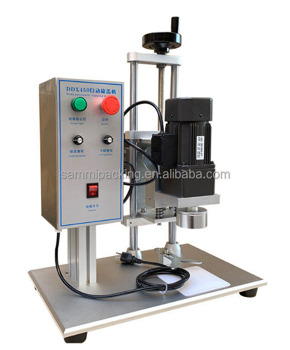 Preço de fábrica DDX-450 Máquina elétrica semiautomática de mesa pequena para selagem/roscagem/aperto/tampagem de tampas de plástico