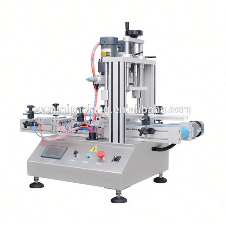 Fabrica de vendas directas Novo design de mesa pneumática automática gatilho pulverizador máquina de captura de frasco de plástico máquina de tampa de frasco