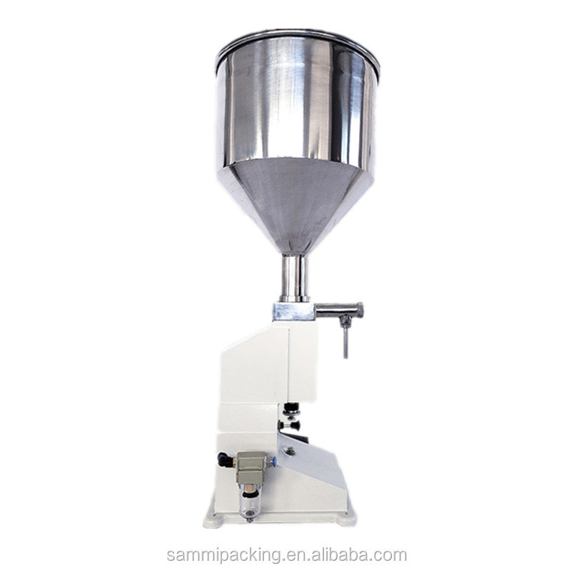 A02 Manual Grade Small Pneumatic Paste Filling Machine 50ml Cream Shampoo Cosmetics Filler for Beverage and Bag Packaging