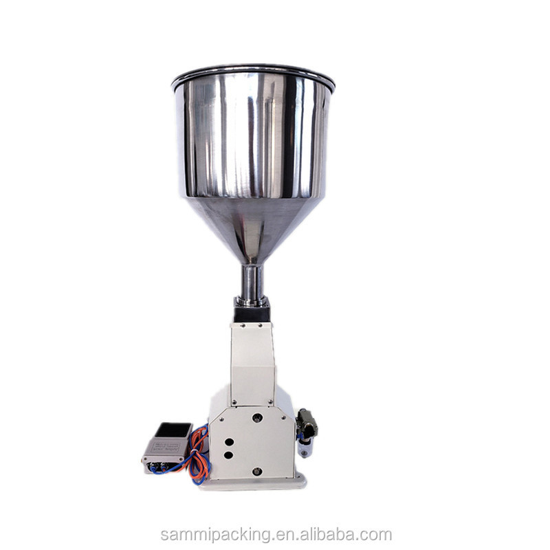 A02 Manual Grade Small Pneumatic Paste Filling Machine 50ml Cream Shampoo Cosmetics Filler for Beverage and Bag Packaging