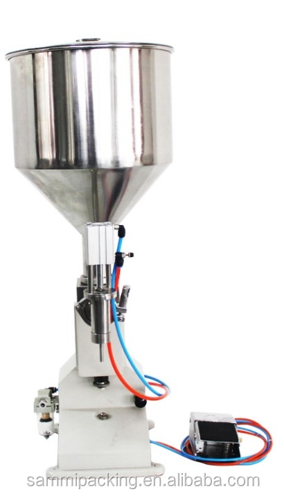 A02 Manual Grade Small Pneumatic Paste Filling Machine 50ml Cream Shampoo Cosmetics Filler for Beverage and Bag Packaging