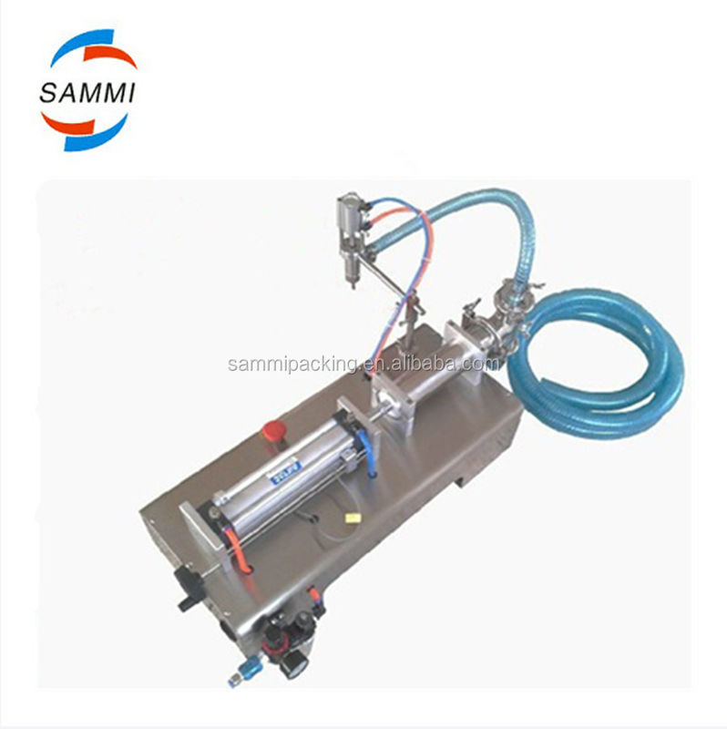 Máquina de Enchimento de Líquidos com Pistão de Cabeça Única de Alta Eficiência, Máquina de Enchimento de Água, Óleo, Suco e Bebidas de 100-1000ml para Garrafa/Lata