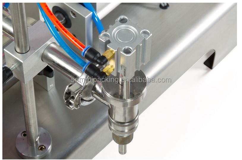 Máquina de Enchimento de Líquidos com Pistão de Cabeça Única de Alta Eficiência, Máquina de Enchimento de Água, Óleo, Suco e Bebidas de 100-1000ml para Garrafa/Lata