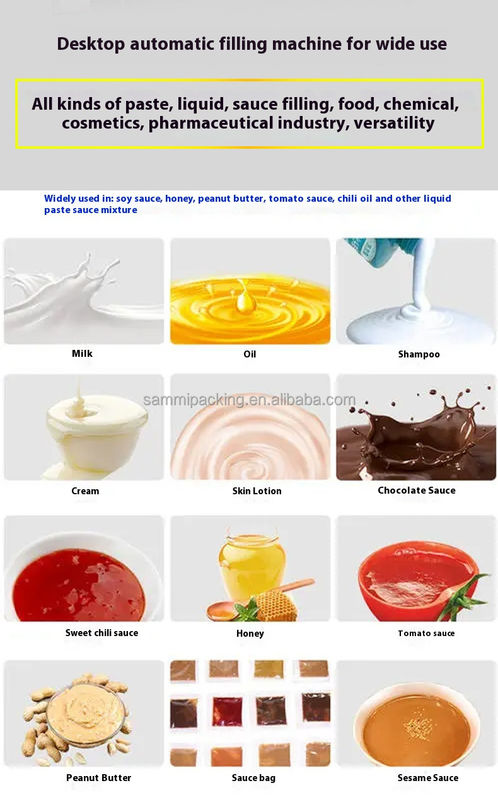 Máquina automática de enchimento de creme cosmético de alta velocidade Máquina de enchimento de molho de tomate Enchimento de manteiga de amendoim com transportador