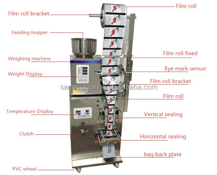 Máquina de Embalagem Multifuncional para Pipoca, Salgadinhos, Batatas Fritas, Nozes e Farinha, Totalmente Automática, com o Melhor Preço