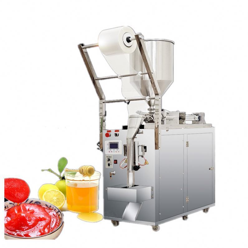 Máquina de embalagem automática de sacos de plástico para sacos de mel, laranja, manga, suco de frutas, maionese, mel, detergente líquido e espesso