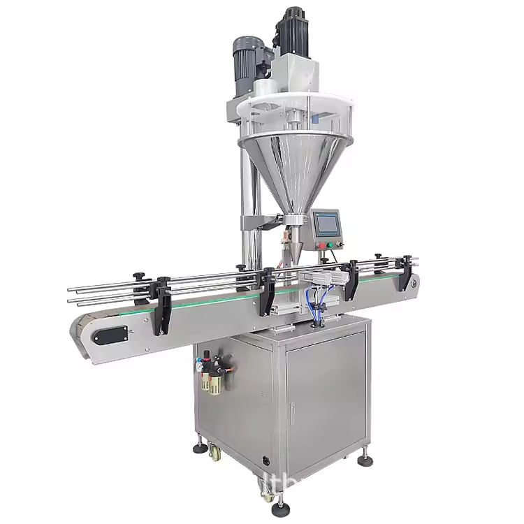 Máquina de Enchimento Automática de Rosca de Cabeça Única para Cosméticos, Especiarias, Farinha de Soja, Diatomito Âmbar, Leite em Pó e Matcha