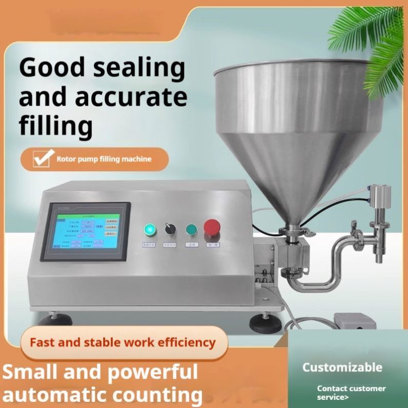 Máquina rotativa de preenchimento de óleo de compostagem de alimentos Rotor Lobe Pump Chocolate Filler Loção de amendoim Creme cosmético máquina de preenchimento de pasta