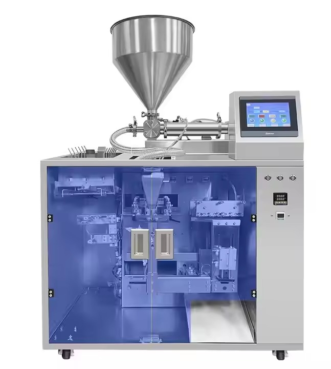 Máquina de Embalagem Automática Universal Melhorada para Sachês Stand-up para Café/Nozes/Açúcar/Grãos, Controle por Tela Sensível ao Toque PLC, À Prova de Poeira