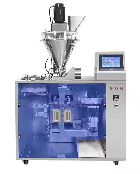 Máquina de Embalagem de Alimentação e Selagem de Sacos Stand-up Pré-fabricados Automática de Alta Velocidade com Sistema de Controle PLC e Tela Sensível ao Toque