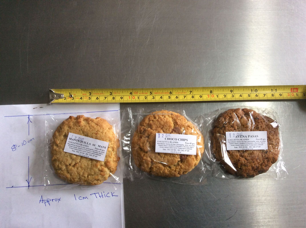 Máquina de embalagem automática de travesseiro fácil de operar Uso amplo Pão Frutas Ferramentas de vegetais Máquina de embalagem de fluxo Burger Biscoito de biscoito