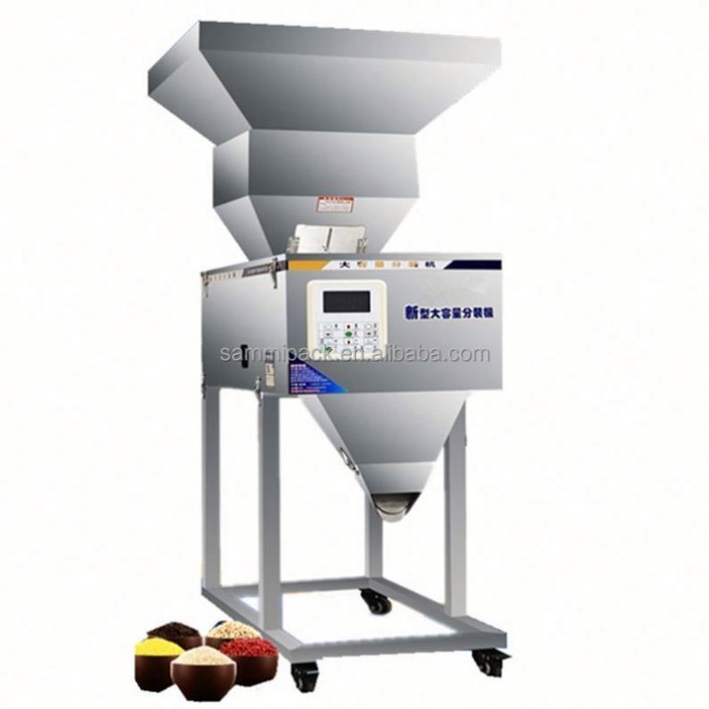 Máquina de pesagem de alta qualidade de 100-3000g Máquina de pesagem de pó de especiarias semiautomática Máquina de enchimento de vibração Pesadora com grande salpicador