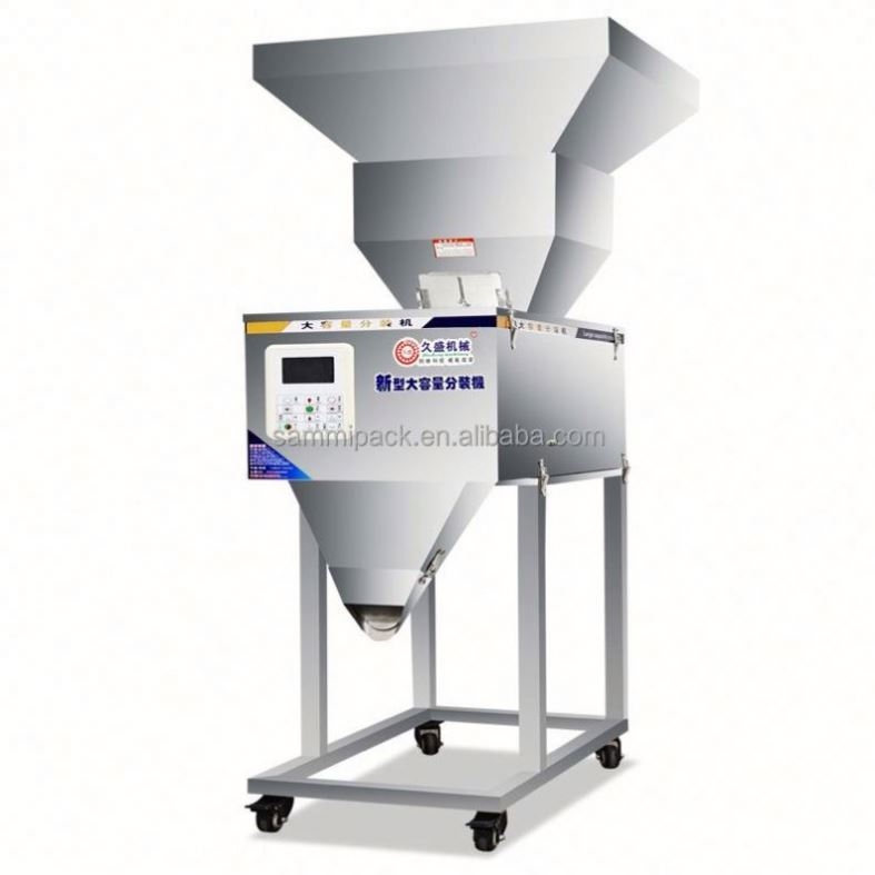 Máquina de pesagem de alta qualidade de 100-3000g Máquina de pesagem de pó de especiarias semiautomática Máquina de enchimento de vibração Pesadora com grande salpicador