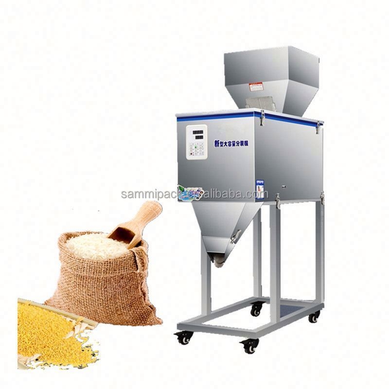Máquina de pesagem de alta qualidade de 100-3000g Máquina de pesagem de pó de especiarias semiautomática Máquina de enchimento de vibração Pesadora com grande salpicador
