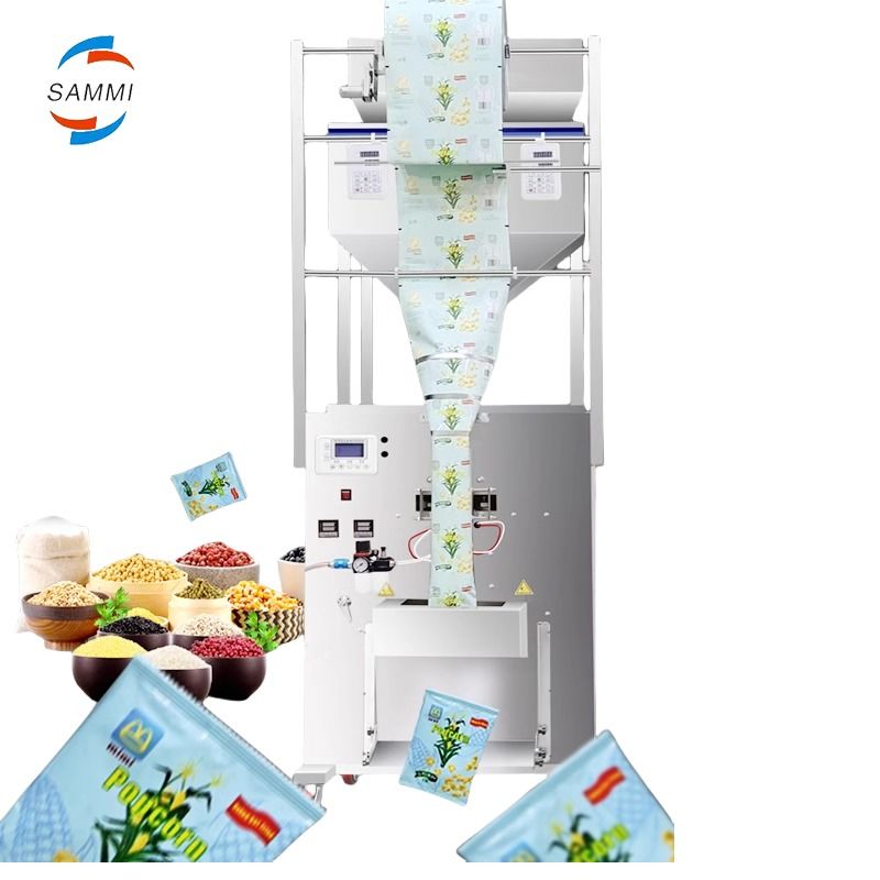 Varejo Novo Multifuncional Duplo-Cabeça de açúcar Preenchimento Grãos de Café Pesagem Máquina de Embalagem 500g 1000g Com Alta Qualidade