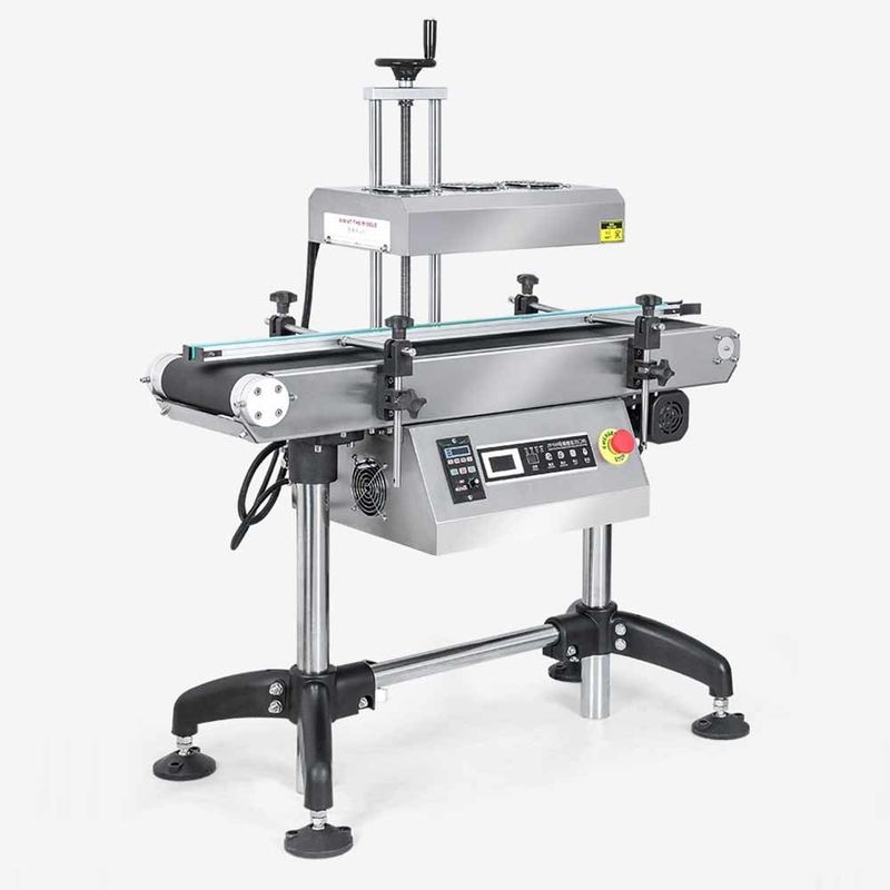 Fechador de garrafas de papel alumínio Máquina de vedação térmica por indução eletromagnética para latas de bebidas Barris Papel Equipamento de embalagem de vidro
