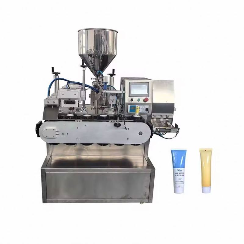 Máquina automática de preenchimento e vedação de tubos de creme cosmético