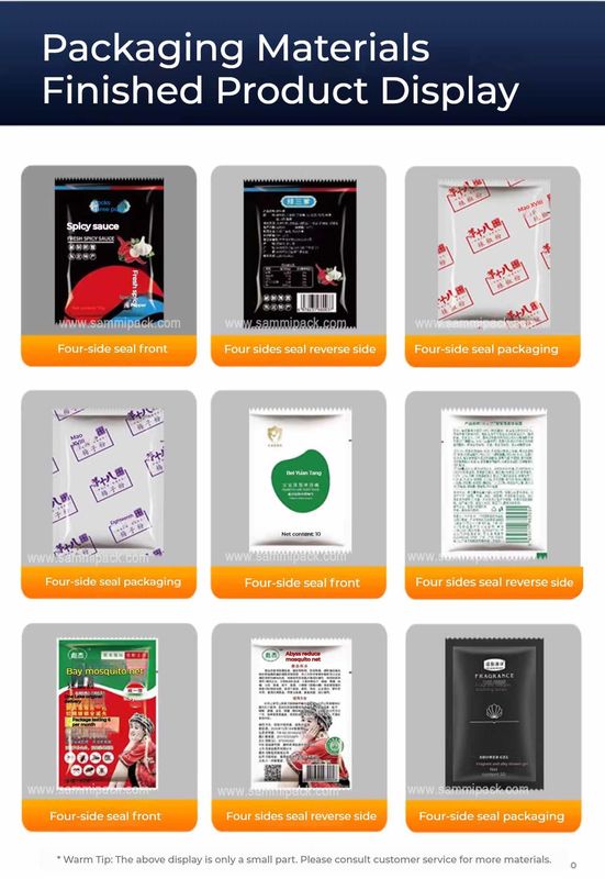 Máquina de embalagem de sacos pequenos de molho líquido ketchup 4 lado sello Saquete fabricante bom preço para aplicação alimentar saco embalagem