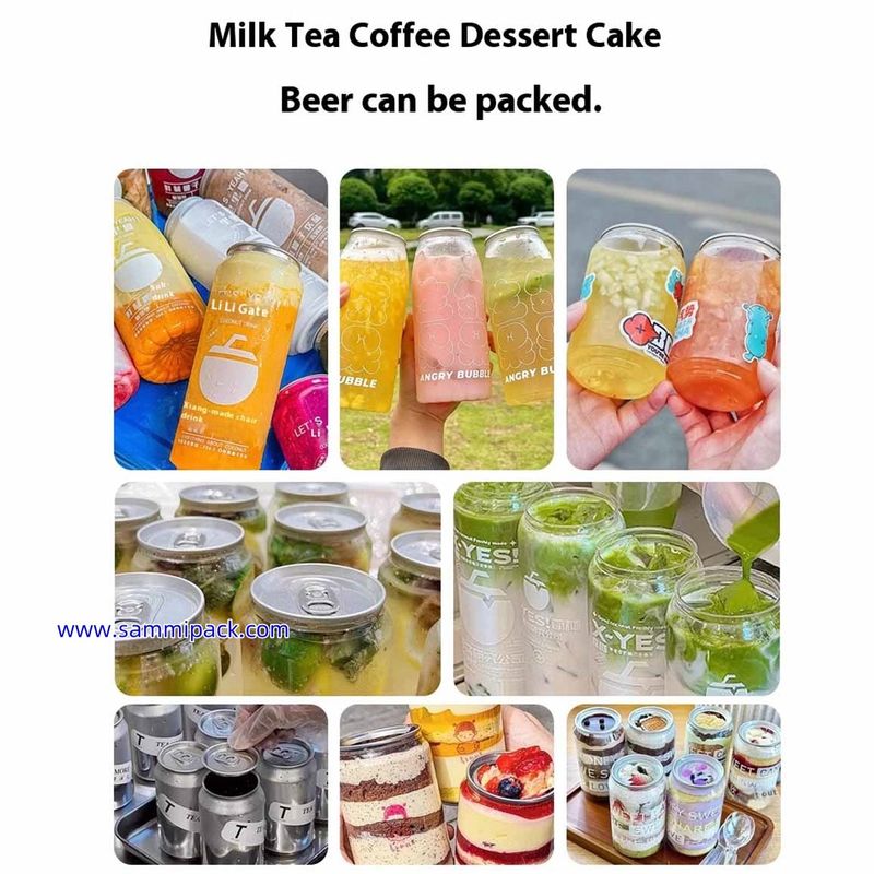 Seladora profissional de latas de bebidas/alimentos, seladora elétrica de latas de plástico de alta eficiência para Boba, refrigerante, suco, preço de atacado