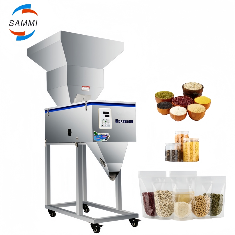 Máquina de Enchimento de Pó de Especiarias Secas de Alta Qualidade 2500g Dispensador de Grânulos para Bebidas de Água Grãos Nozes Sal
