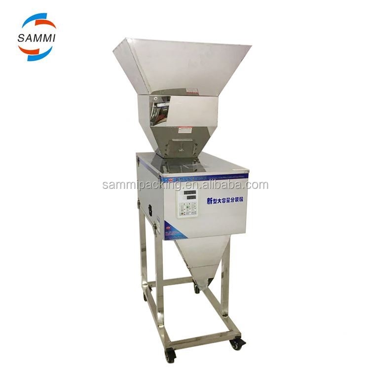 Máquina de Enchimento de Pesagem Semi Automática de Alta Qualidade 100-3000g para Grânulos/Pó/Arroz/Café/Especiarias com Funil Grande