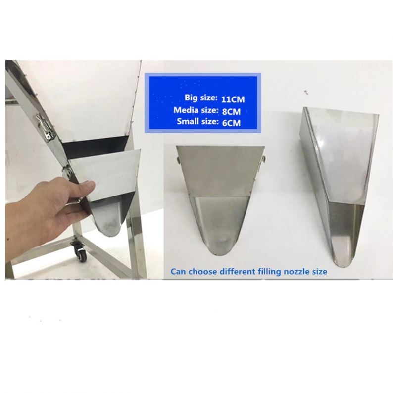 Máquina de Enchimento de Pesagem Semi Automática de Alta Qualidade 100-3000g para Grânulos/Pó/Arroz/Café/Especiarias com Funil Grande