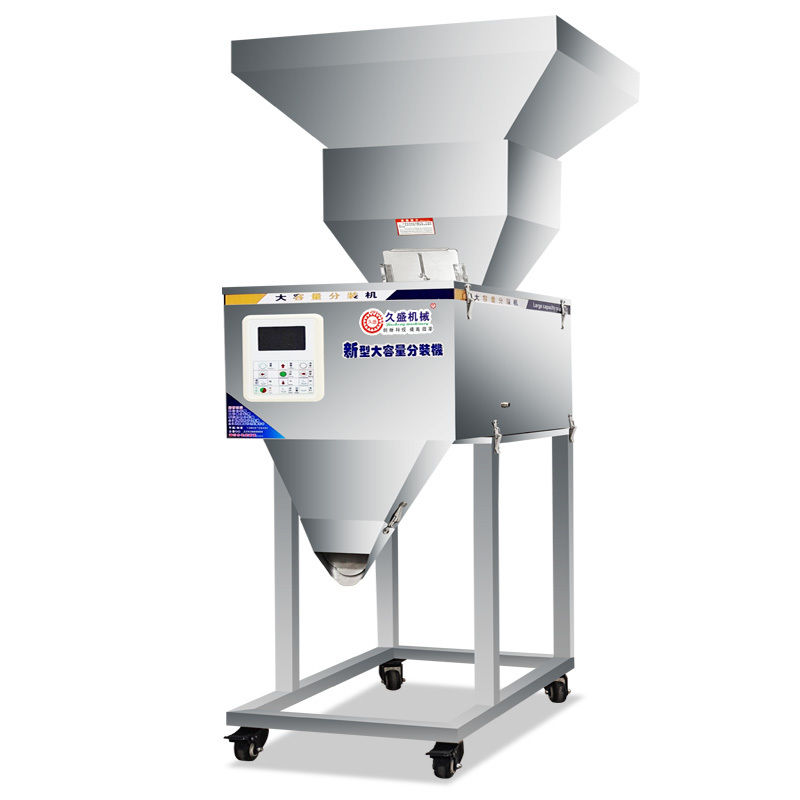 Máquina de Pesagem de Alimentos para Grãos, Especiarias, Nozes e Sementes, com Grande Capacidade de 100-2500g e Funil Grande