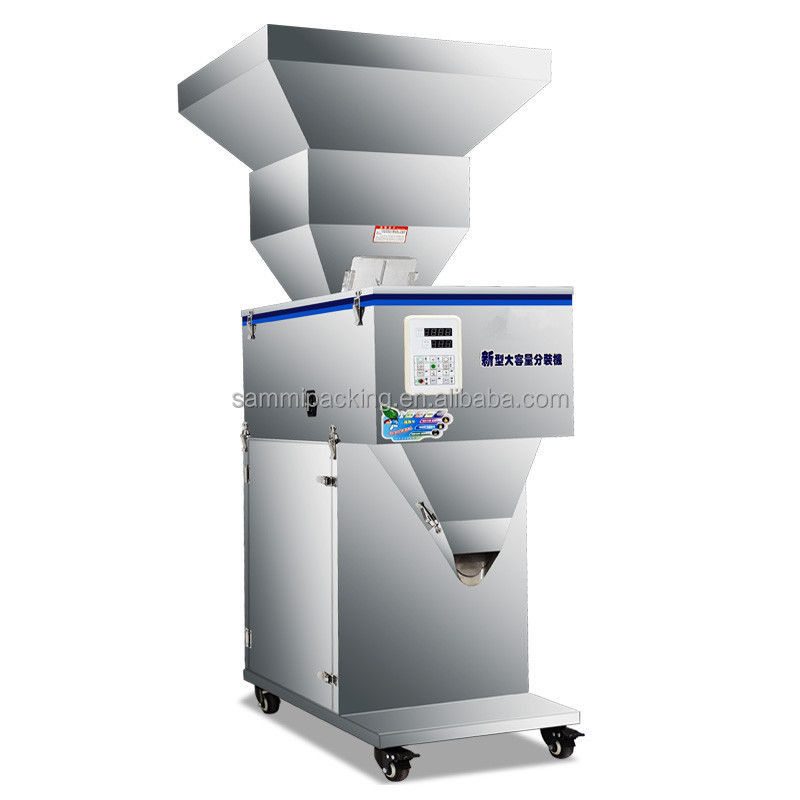 Máquina de Pesagem de Alimentos para Grãos, Especiarias, Nozes e Sementes, com Grande Capacidade de 100-2500g e Funil Grande